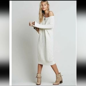 Free people sweater dress ivory! MEDIUM